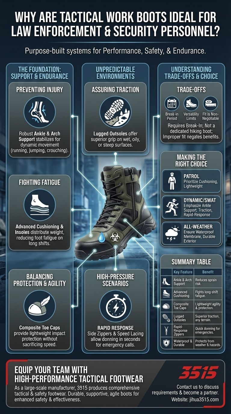 Perché gli stivali tattici sono ideali per le forze dell'ordine? Aumentano prestazioni e sicurezza Guida Visiva