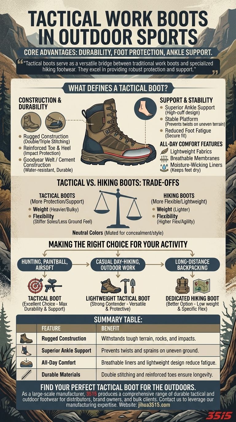 Как тактические рабочие ботинки используются в активном отдыхе и на природе? Откройте для себя их универсальную защиту и поддержку Визуальное руководство