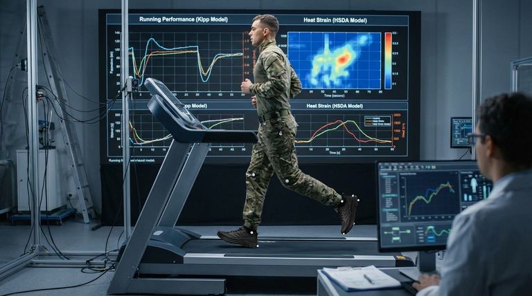 What models were used to assess the theoretical benefits of super boots? A Focused Analysis for Military Footwear Development