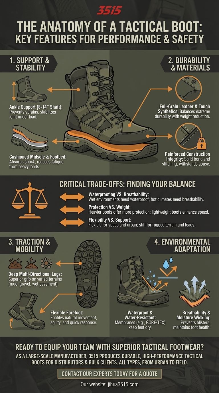 Quelles sont les caractéristiques clés à rechercher dans les meilleures bottes tactiques ? Un guide pour des performances optimales Guide Visuel