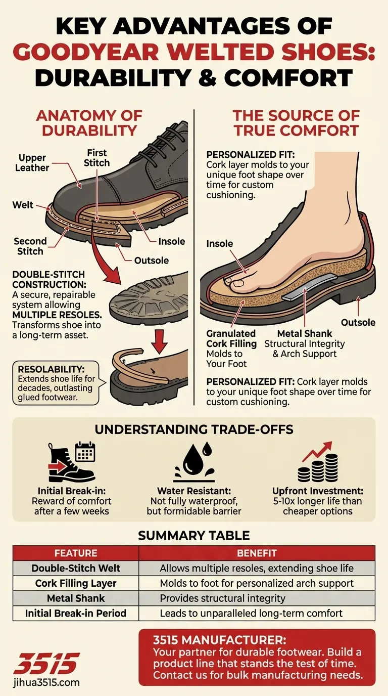 ¿Cuáles son las ventajas clave de los zapatos Goodyear Welted en términos de durabilidad y comodidad? Invierta en un zapato que dure décadas Guía Visual