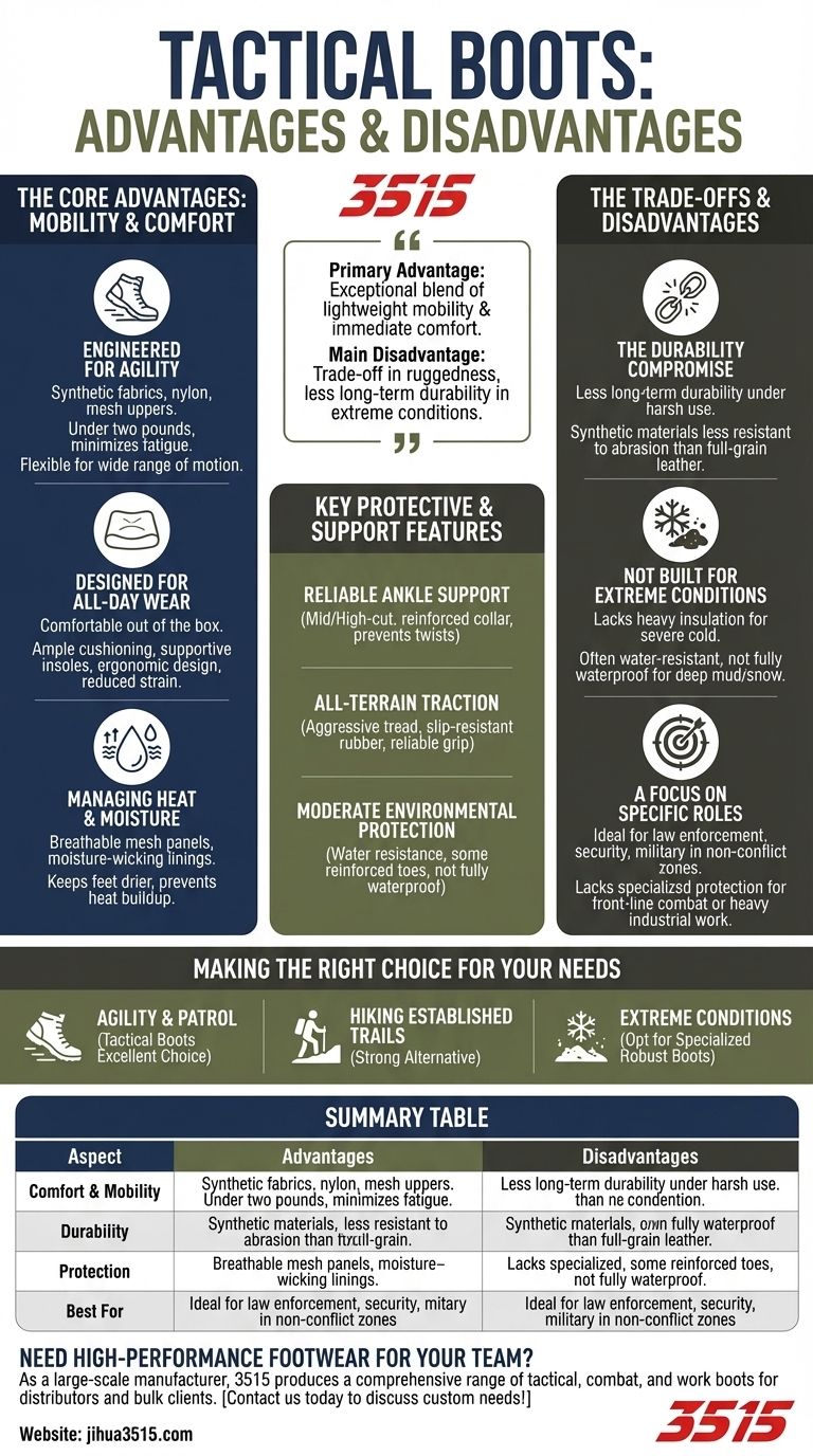 Was sind die Vor- und Nachteile von taktischen Stiefeln? Leichtgewichtiger Komfort vs. Robuste Haltbarkeit Visuelle Anleitung