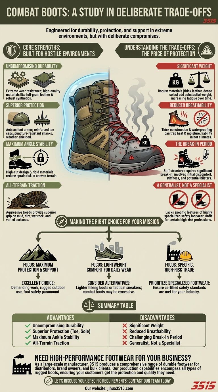 战斗靴的优缺点是什么？耐用性与舒适性的指南 图解指南