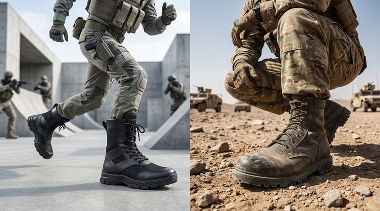 Quelle est la différence entre les bottes tactiques et les bottes de combat en termes de poids et de matériaux ? Un guide sur la vitesse par rapport à la protection