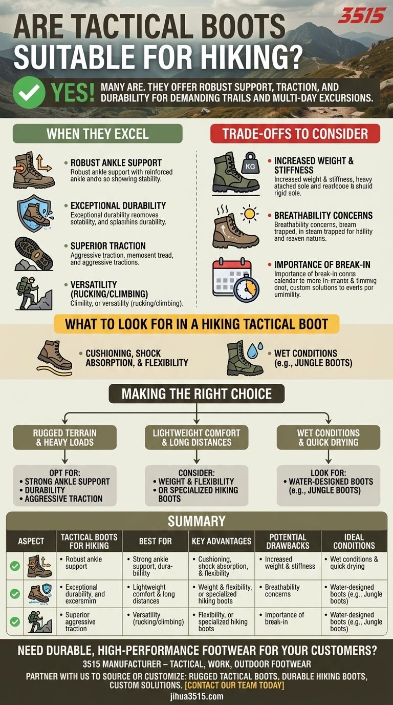 Les bottes tactiques conviennent-elles à la randonnée ? Découvrez les chaussures ultimes pour les sentiers accidentés Guide Visuel