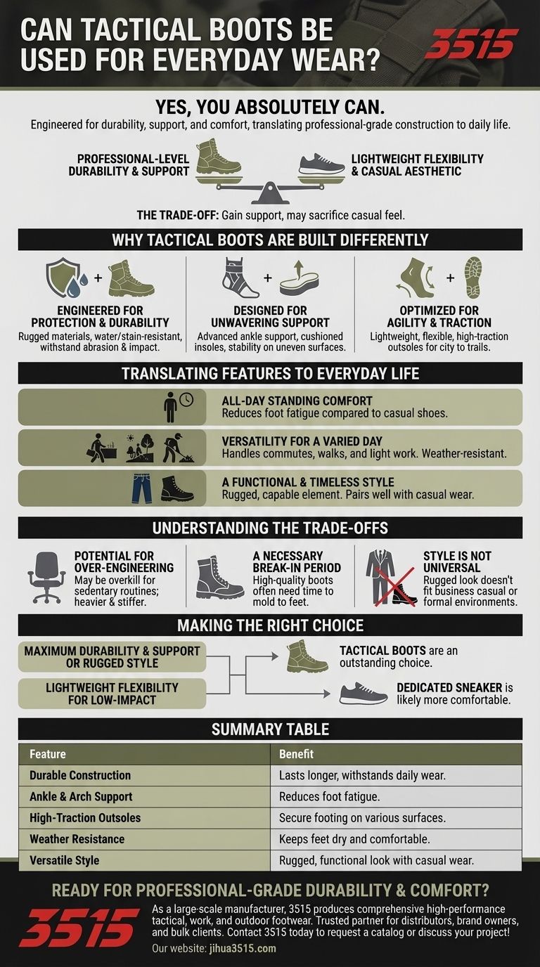 Les bottes tactiques peuvent-elles être utilisées au quotidien ? Découvrez la durabilité professionnelle et le confort toute la journée Guide Visuel