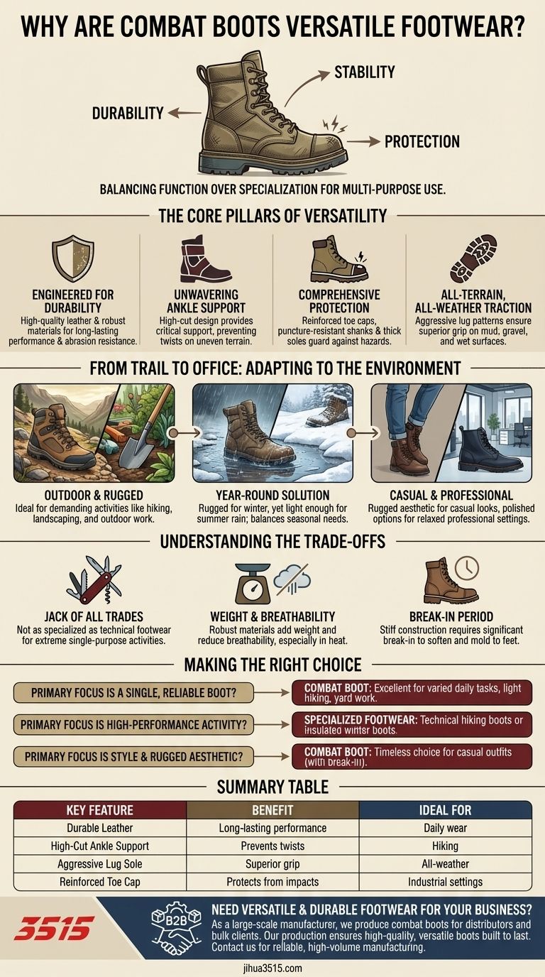 Pourquoi les bottes de combat sont-elles considérées comme des chaussures polyvalentes ? Durabilité inégalée pour toutes les tâches Guide Visuel