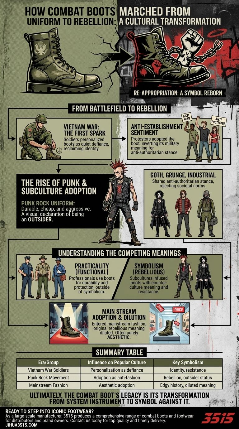 كيف أثرت الأحذية القتالية على الثقافة الشعبية؟ من المعدات العسكرية إلى رمز التمرد دليل مرئي