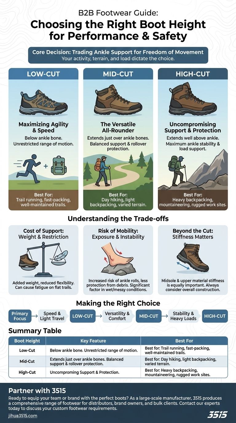 不同的靴筒高度选项及其用途是什么？找到适合您在任何小径上的完美鞋子 图解指南