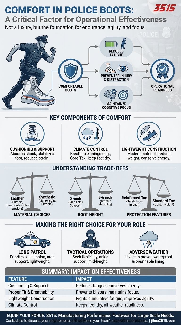 Wie wirkt sich Komfort auf die Effektivität von Polizeistiefeln aus? Steigern Sie die Leistung und Sicherheit der Beamten Visuelle Anleitung