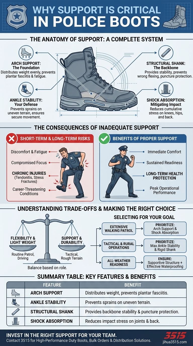 Pourquoi le soutien est-il important dans les bottes de police ? Prévenir les blessures et améliorer les performances Guide Visuel