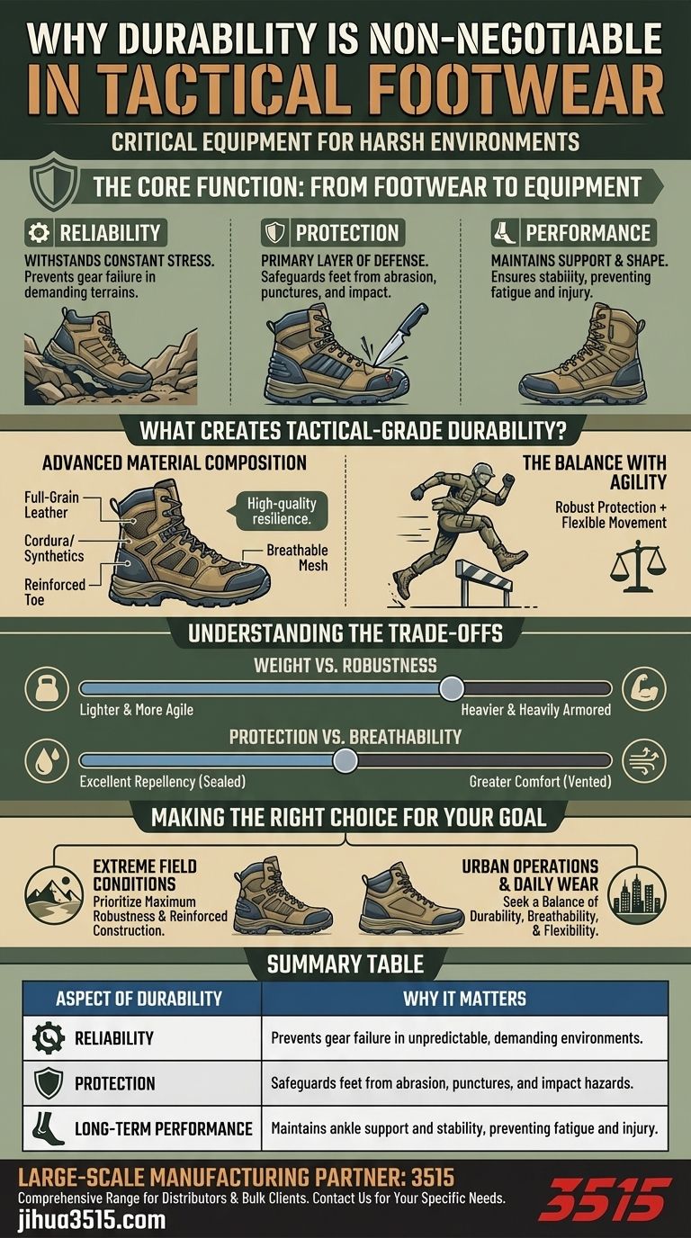 Почему долговечность является важной характеристикой тактической обуви? Ключ к бескомпромиссной безопасности и производительности Визуальное руководство