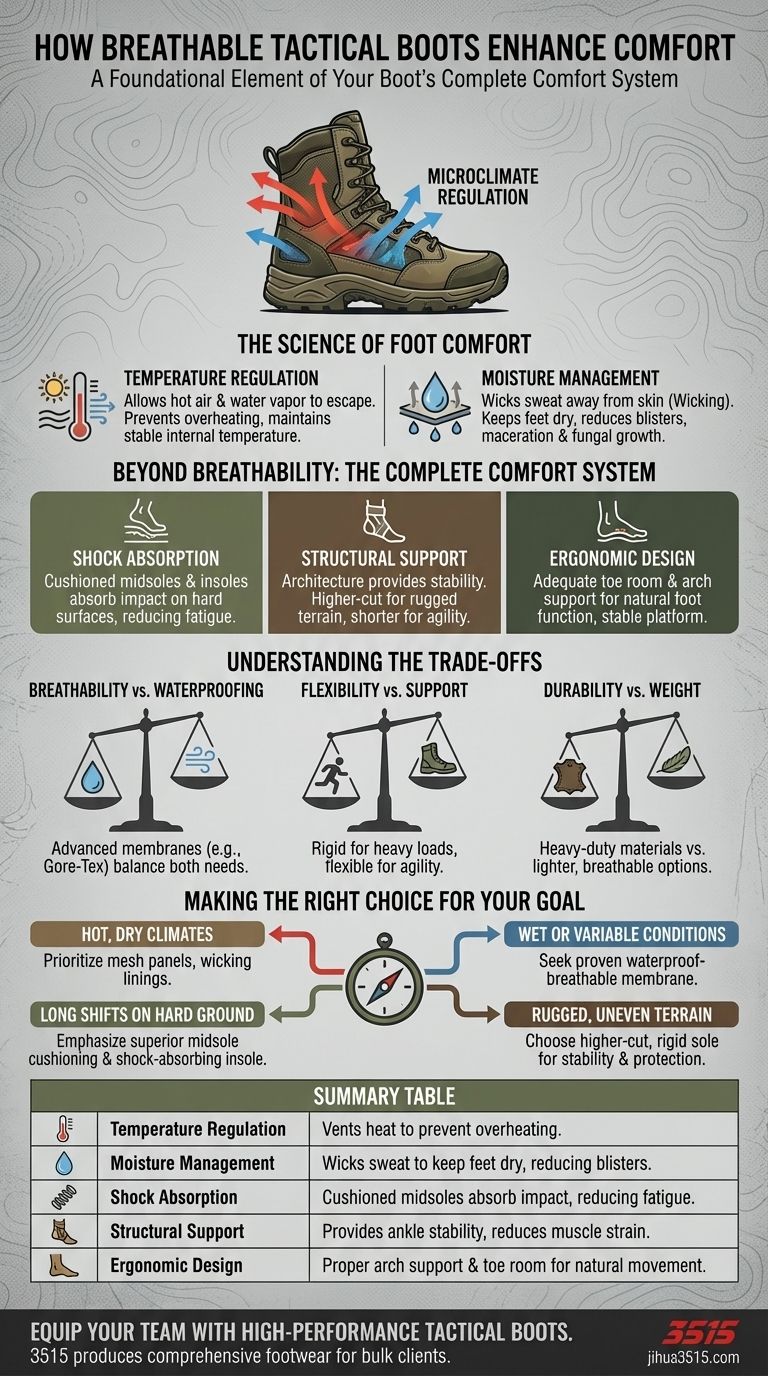 透气的战术靴如何提升舒适度？保持凉爽、干燥，专注于您的任务 图解指南