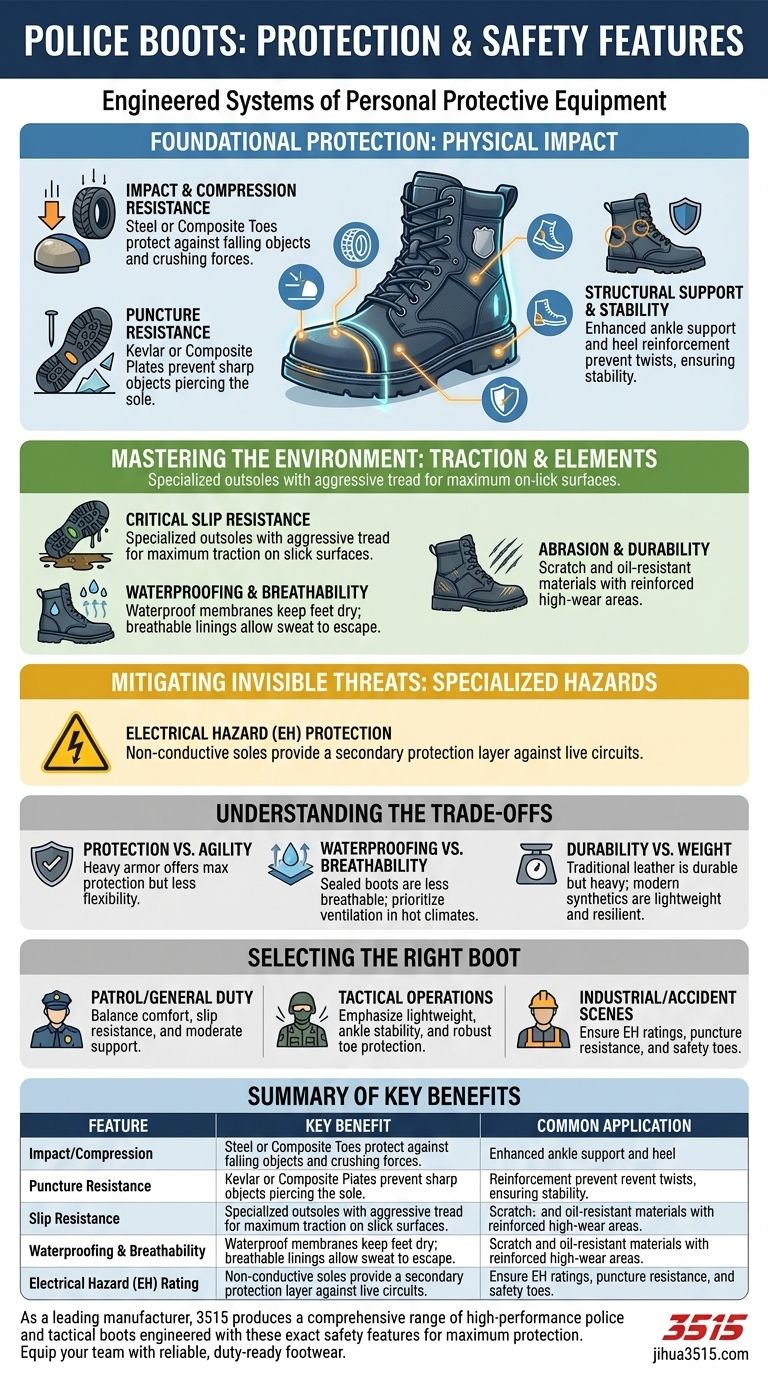 Quali caratteristiche di protezione e sicurezza offrono gli stivali da polizia? Progettati per la massima sicurezza dell'agente Guida Visiva