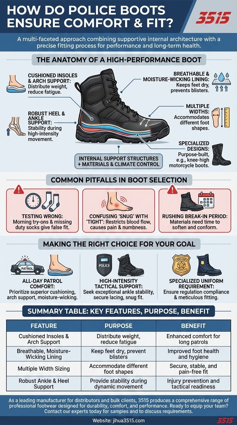 Comment les bottes de police assurent-elles confort et ajustement ? Un guide pour le soutien et la performance tout au long de la journée Guide Visuel
