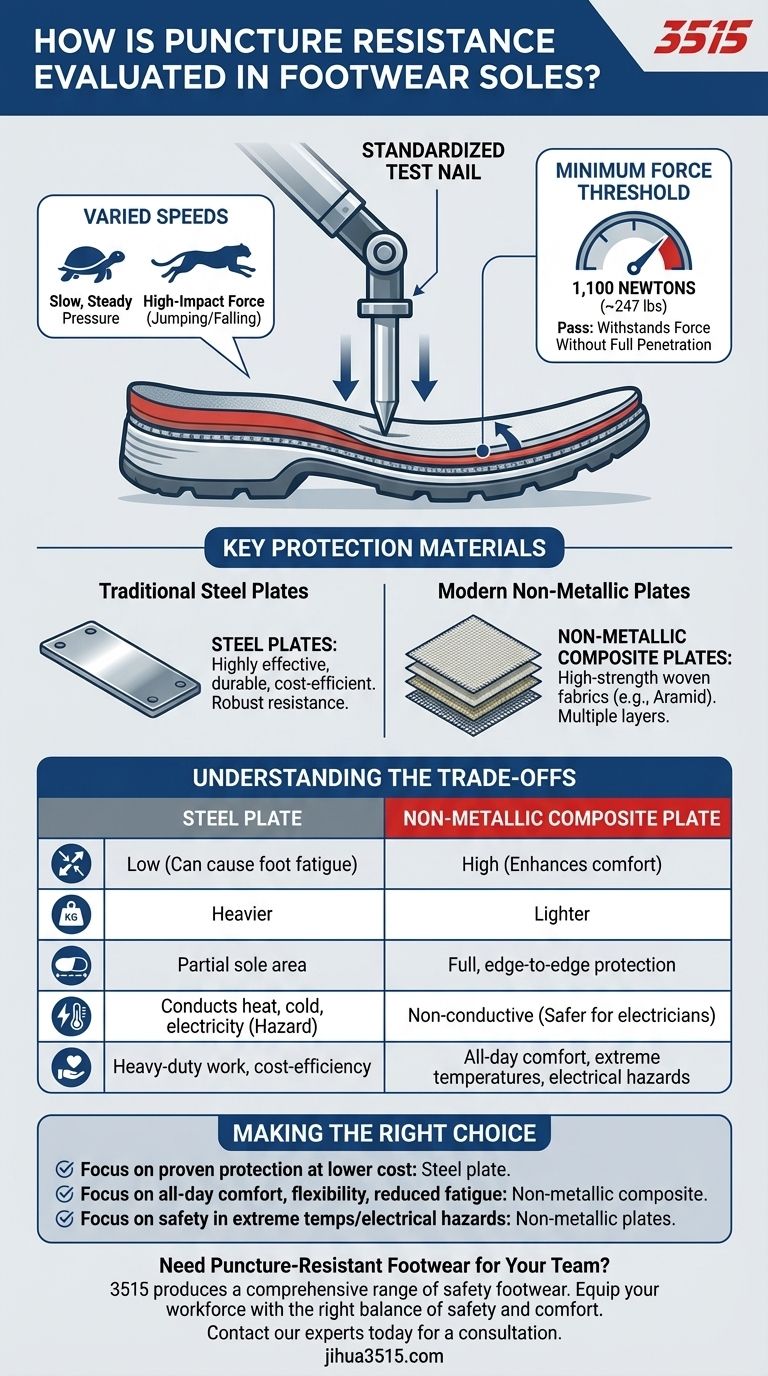 신발 밑창의 펑크 저항성은 어떻게 평가되나요? 보호, 편안함 및 안전의 균형 시각적 가이드