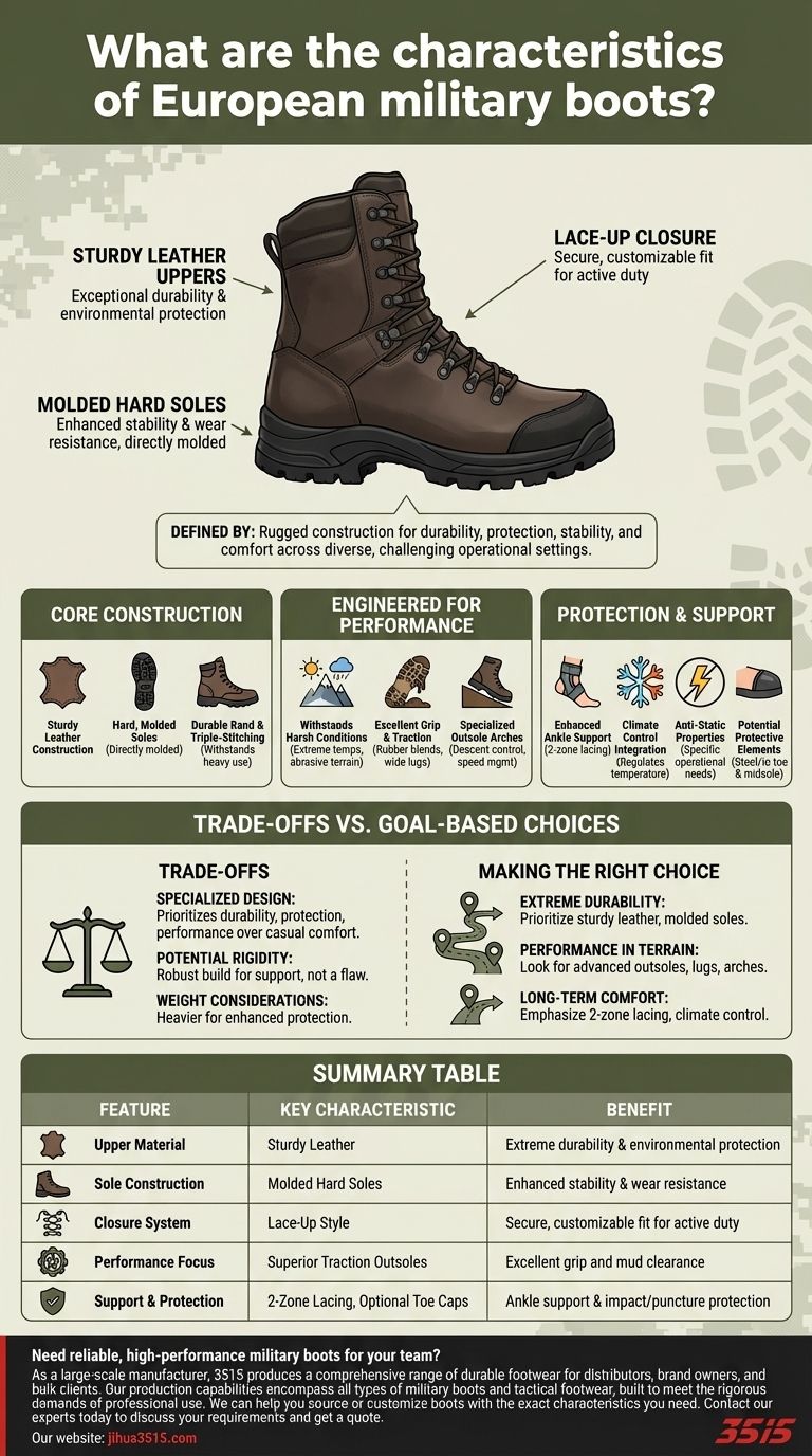 Quelles sont les caractéristiques des bottes militaires européennes ? Conçues pour une durabilité et des performances extrêmes Guide Visuel