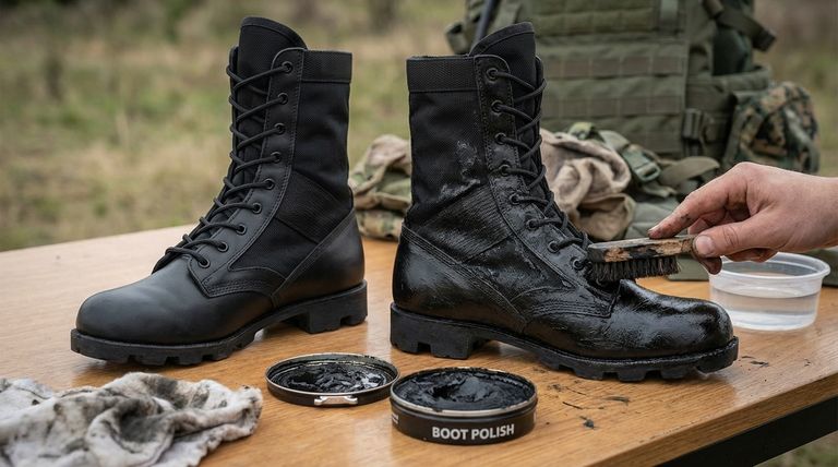 Warum sollte Schuhcreme nicht auf Kampfstiefel aufgetragen werden? Sie beeinträchtigt die Atmungsaktivität und Leistung