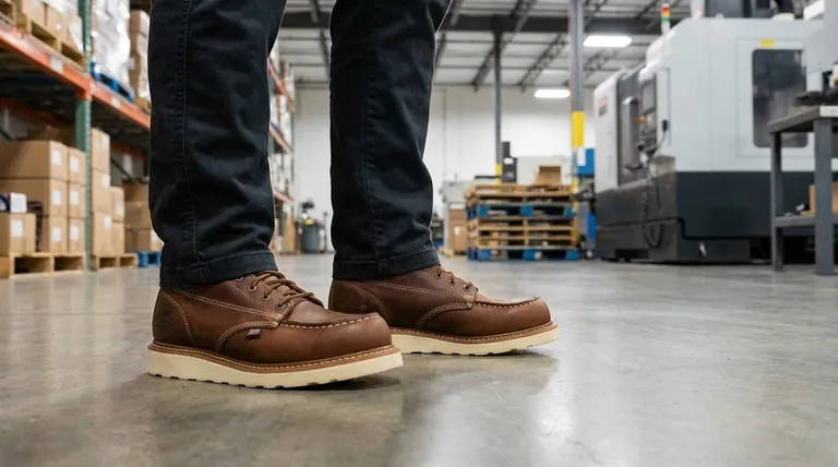 Quels sont les avantages des semelles compensées dans les bottes à bout mocassin ? Confort supérieur sur les surfaces dures