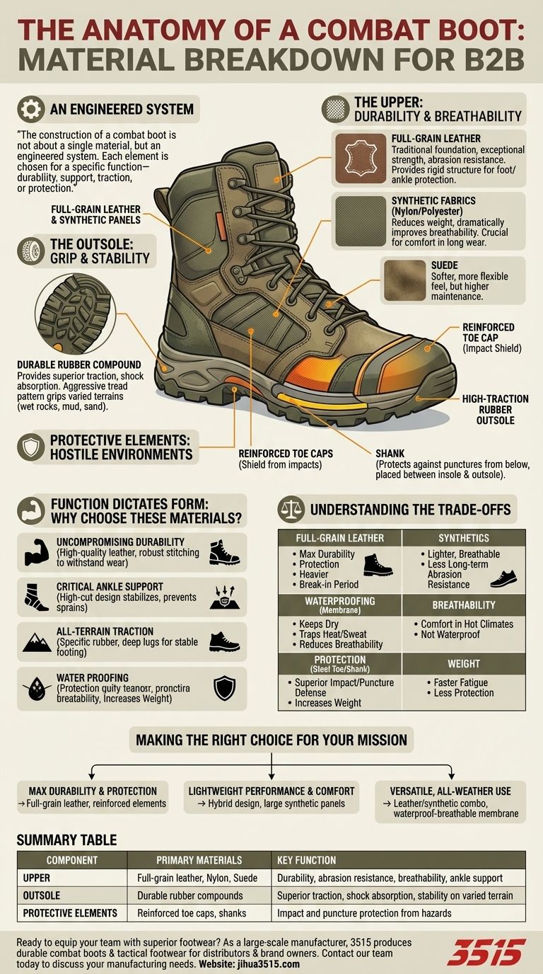 ما هي المواد المستخدمة في أحذية القتال؟ دليل البناء المتين وعالي الأداء دليل مرئي