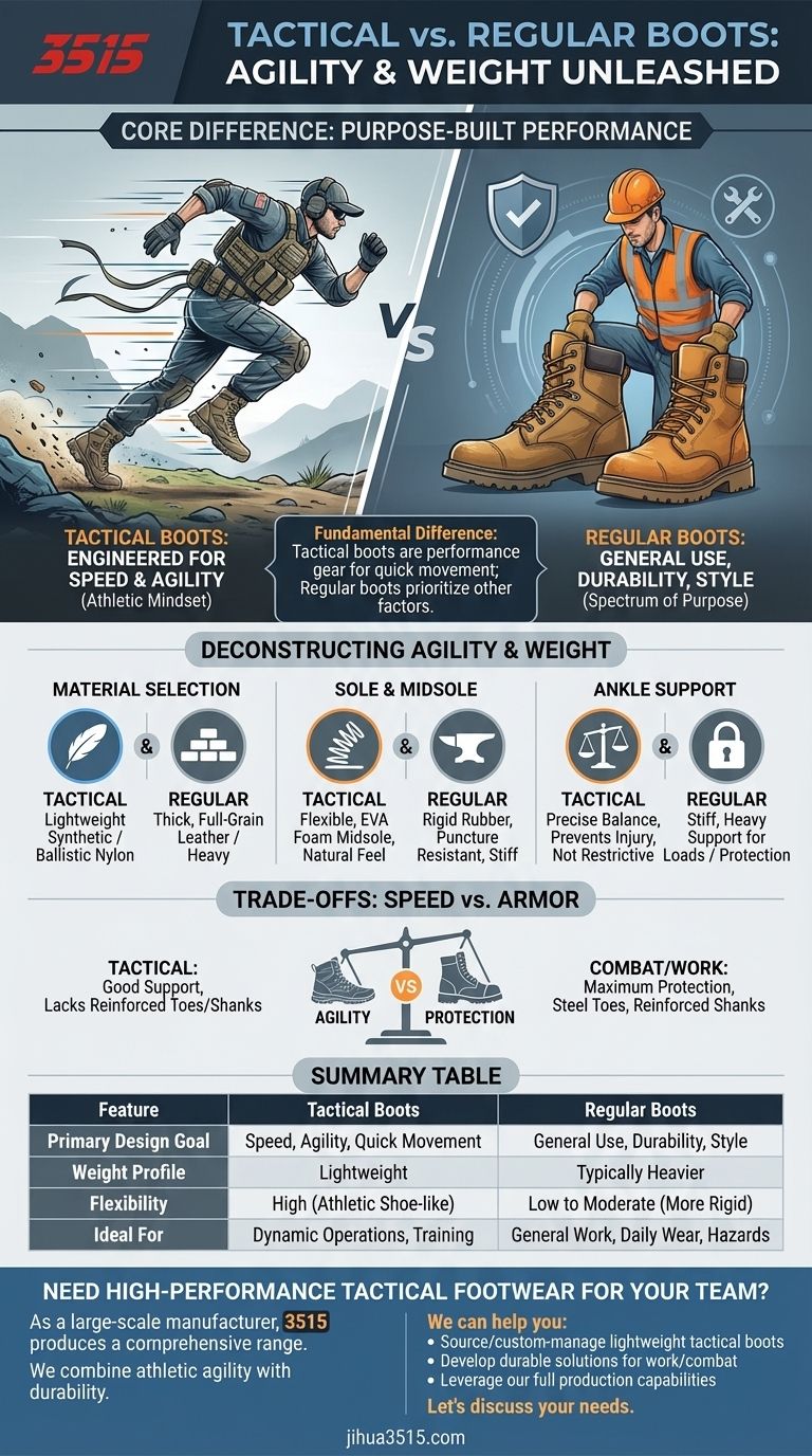 战术靴与普通靴在敏捷性和重量方面有何不同？专为速度与性能而设计 图解指南