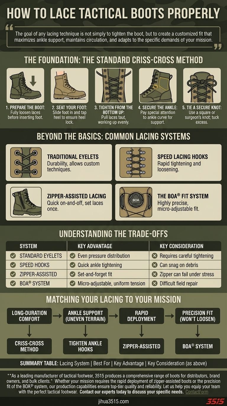 如何正确系战术靴？固定您的合脚度以获得最佳性能 图解指南