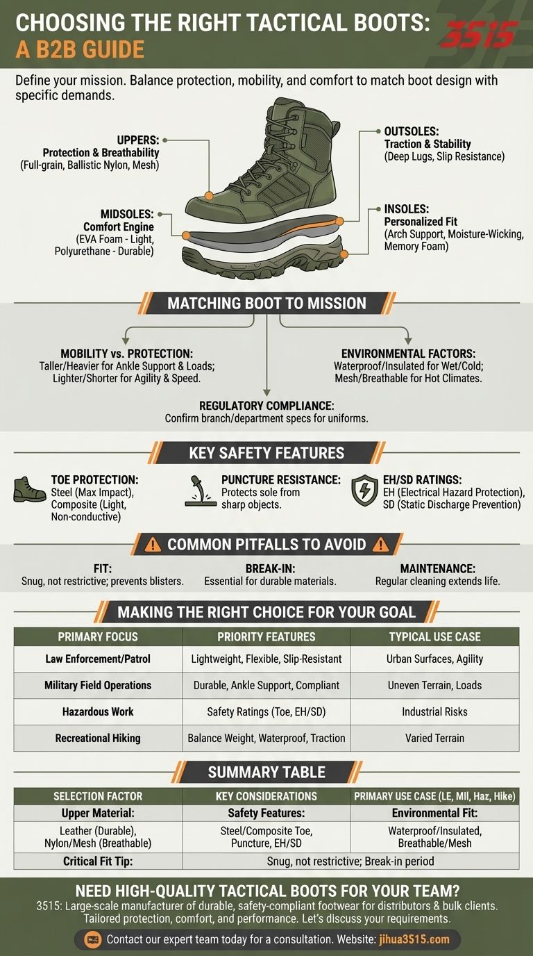 ما الذي يجب أن تأخذه في الاعتبار عند اختيار الحذاء التكتيكي المناسب؟ دليل لإنفاذ القانون والجيش والعمال دليل مرئي