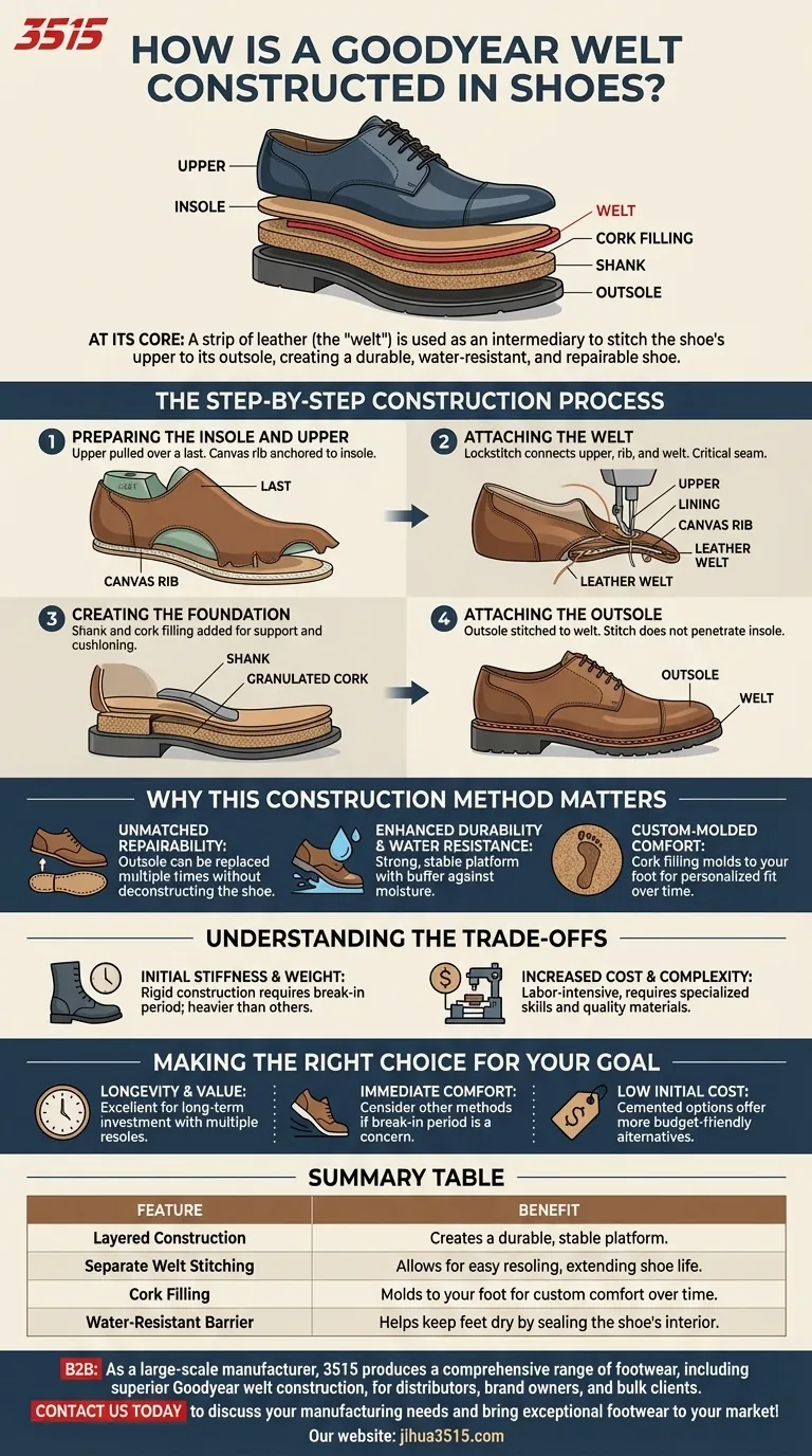 Comment est construite une chaussure Goodyear welt ? Un guide des chaussures durables et réparables Guide Visuel