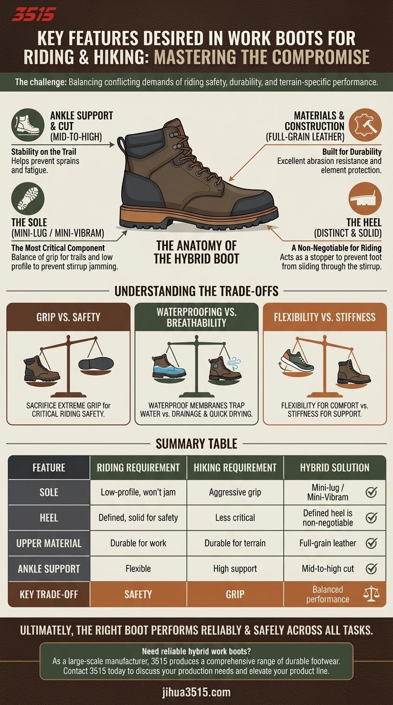 Welche Schlüsselfunktionen sind für Reit- und Wanderschuhe gewünscht? Finden Sie den perfekten Hybrid-Stiefel Visuelle Anleitung