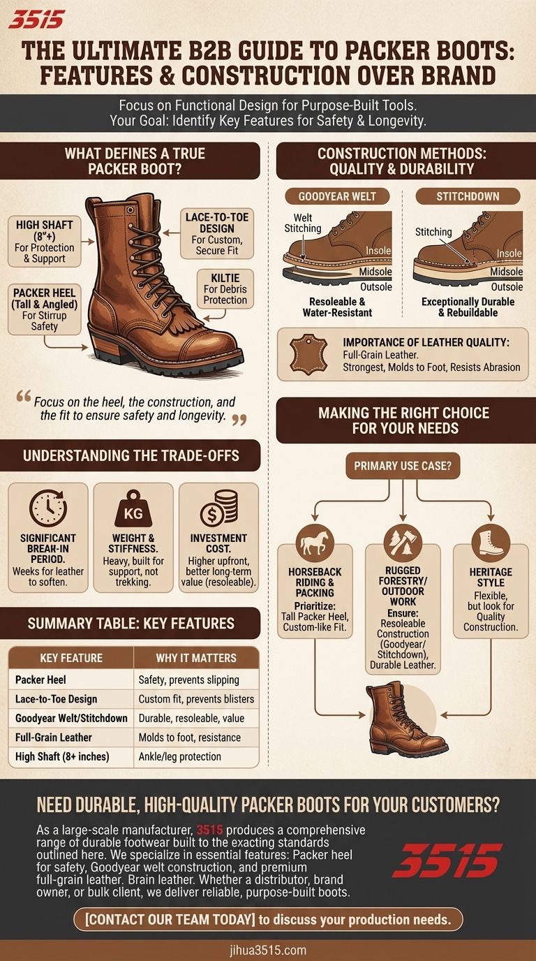 Ci sono raccomandazioni su marche o acquisti di stivali da packer? Concentrati su tacco, vestibilità e costruzione Guida Visiva