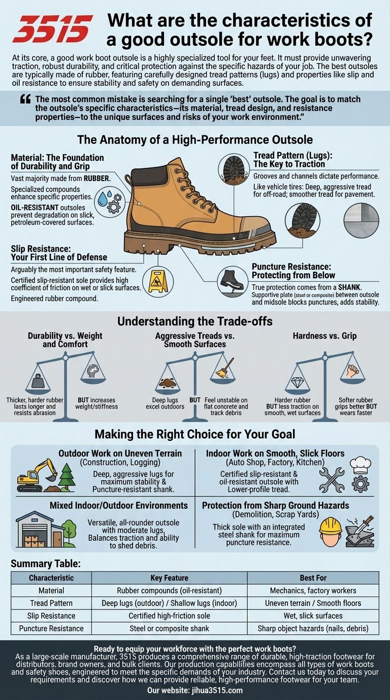 Was sind die Merkmale einer guten Laufsohle für Arbeitsstiefel? Finden Sie die richtige Traktion & Haltbarkeit Visuelle Anleitung