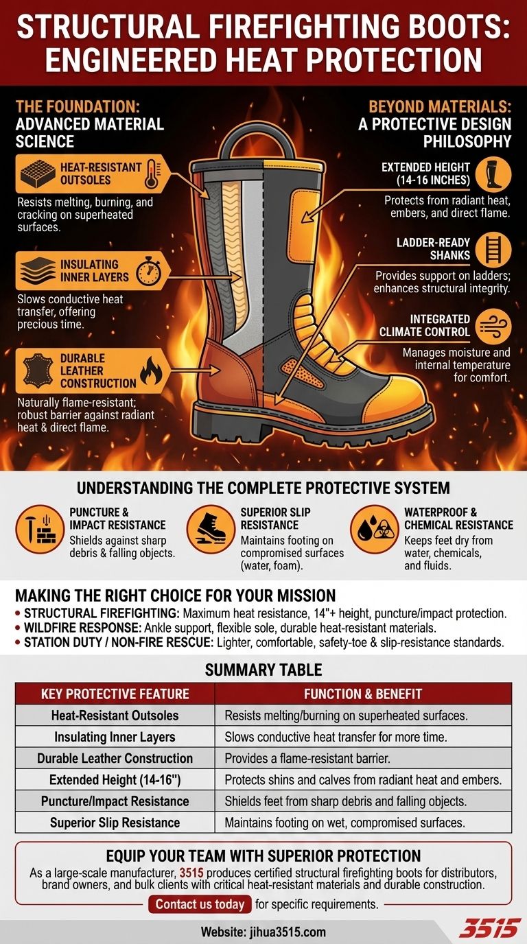 Какие особые функции имеют ботинки для пожаротушения конструкций для защиты от жары? Инженерная система термической защиты Визуальное руководство