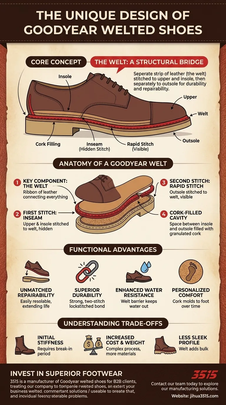 Qu'est-ce qui rend la conception des chaussures cousues Goodyear unique ? Un guide des chaussures durables et réparables Guide Visuel