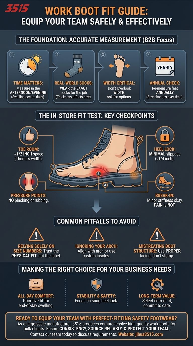 작업용 부츠의 올바른 착용을 보장하는 팁은 무엇인가요? 하루 종일 편안함과 안전을 위한 가이드 시각적 가이드
