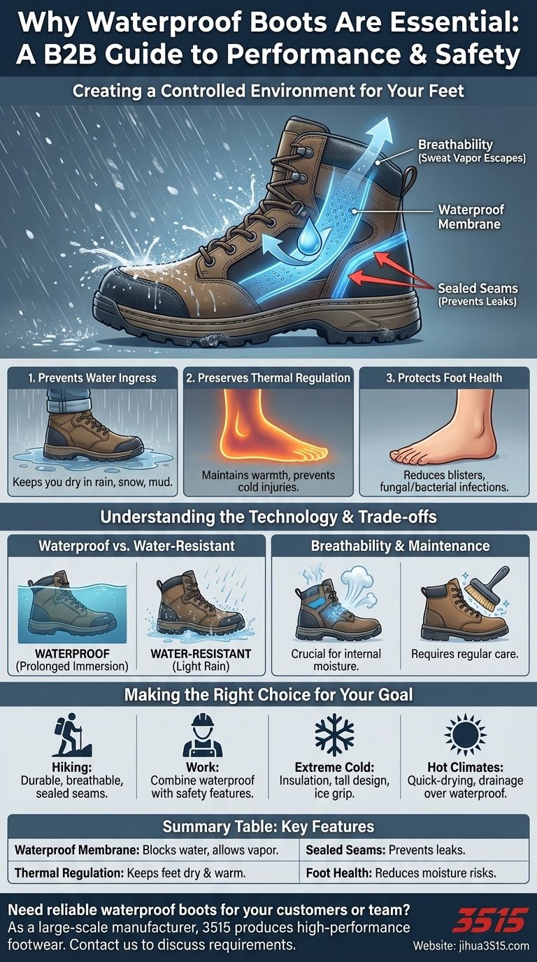 Pourquoi les bottes imperméables sont-elles essentielles dans certaines conditions ? Gardez vos pieds au sec et en sécurité Guide Visuel
