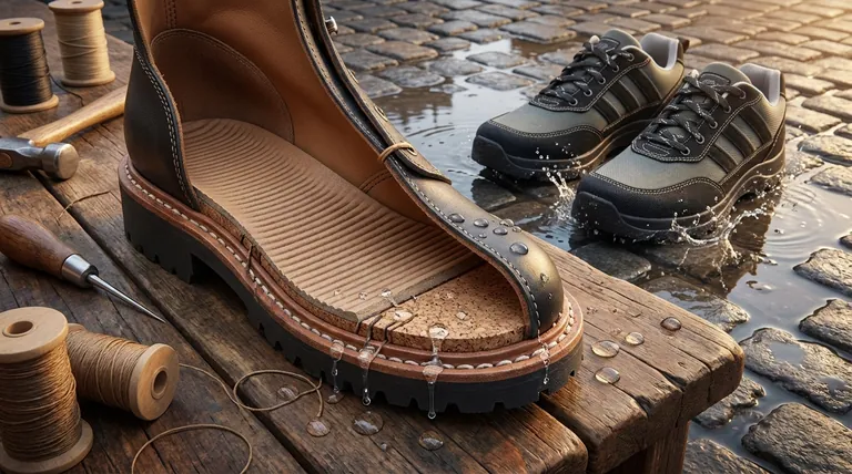 Comment les chaussures cousues Goodyear offrent-elles une résistance à l'eau ? Construction durable pour un port par tous les temps