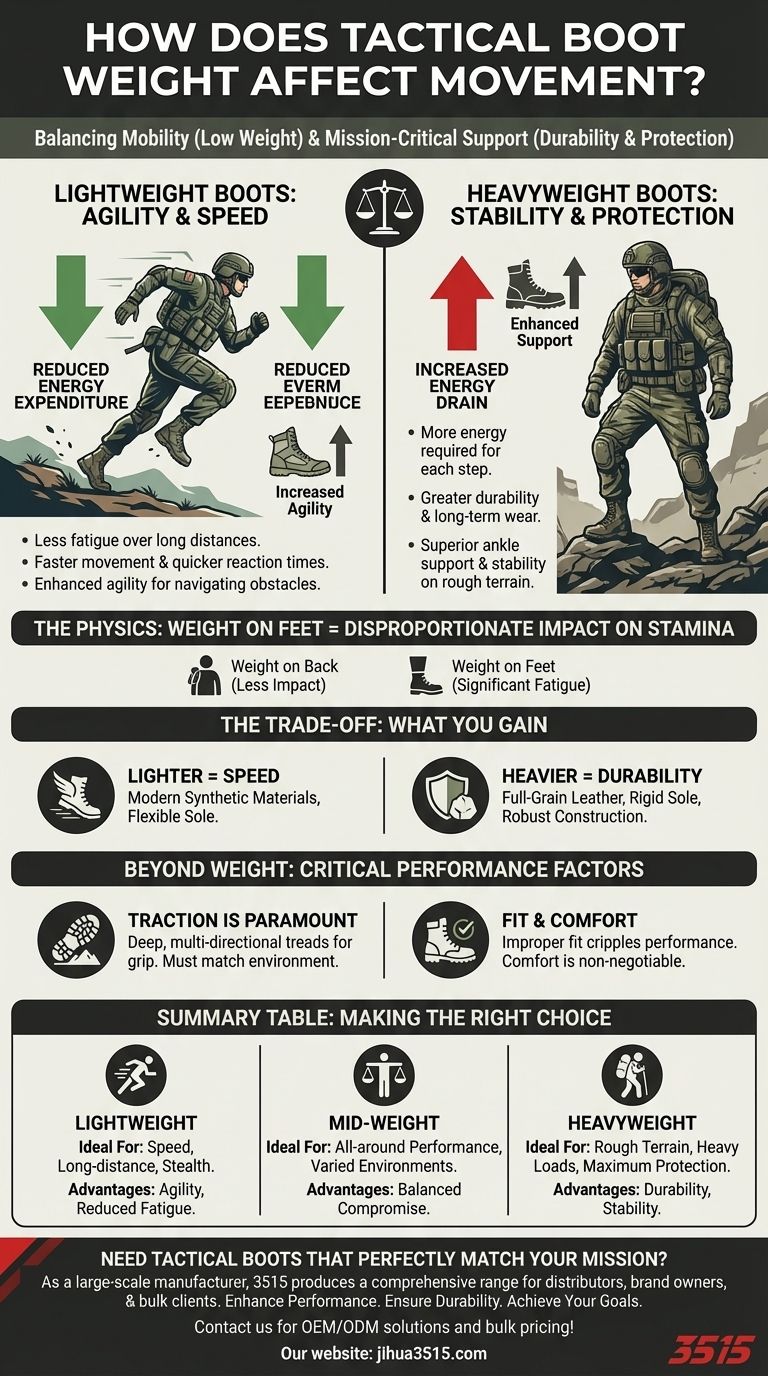 战术靴的重量如何影响移动？为您的任务找到完美的平衡 图解指南