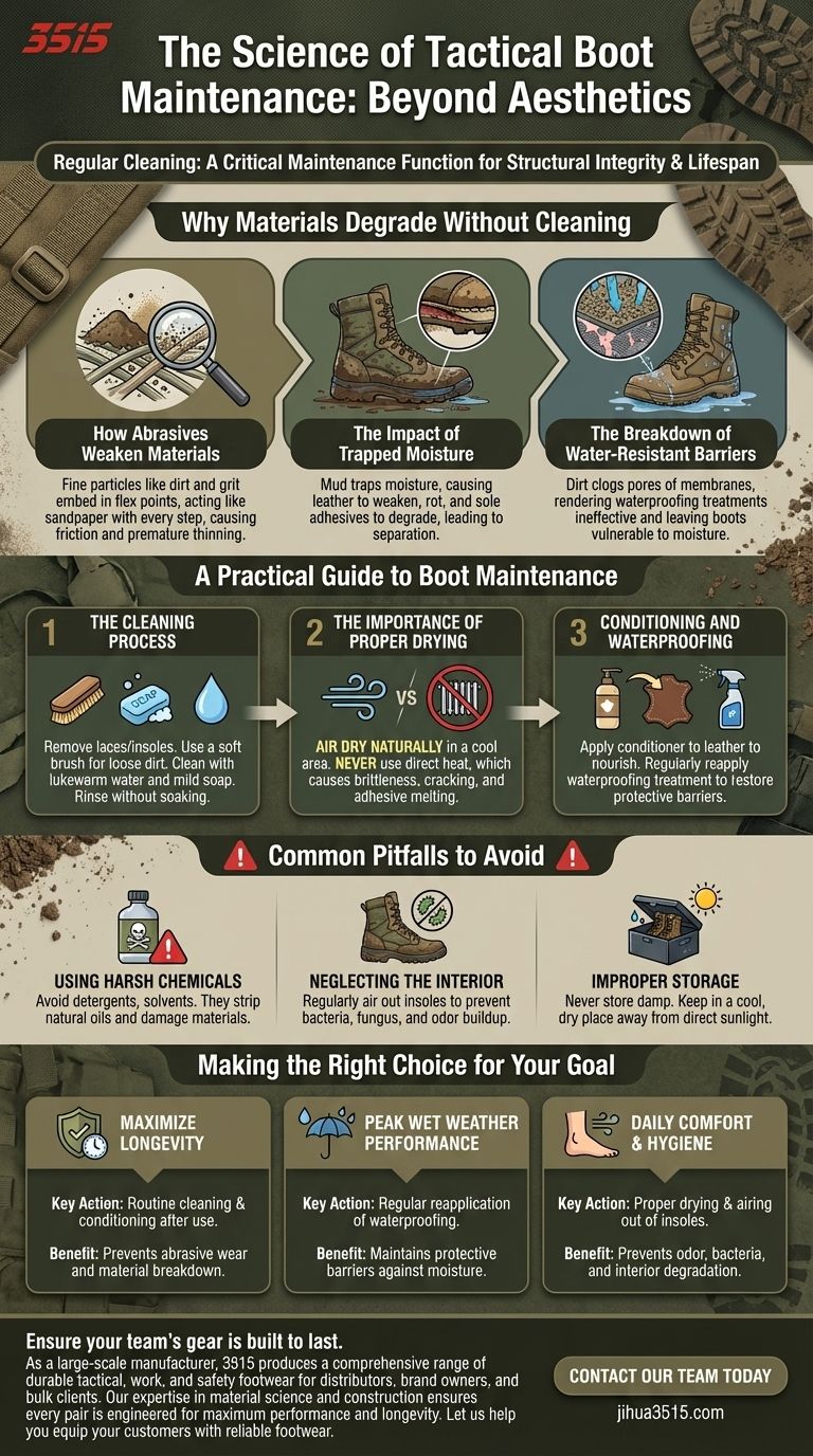 لماذا يعتبر التنظيف المنتظم للأحذية التكتيكية مهمًا؟ لزيادة المتانة والأداء إلى أقصى حد دليل مرئي