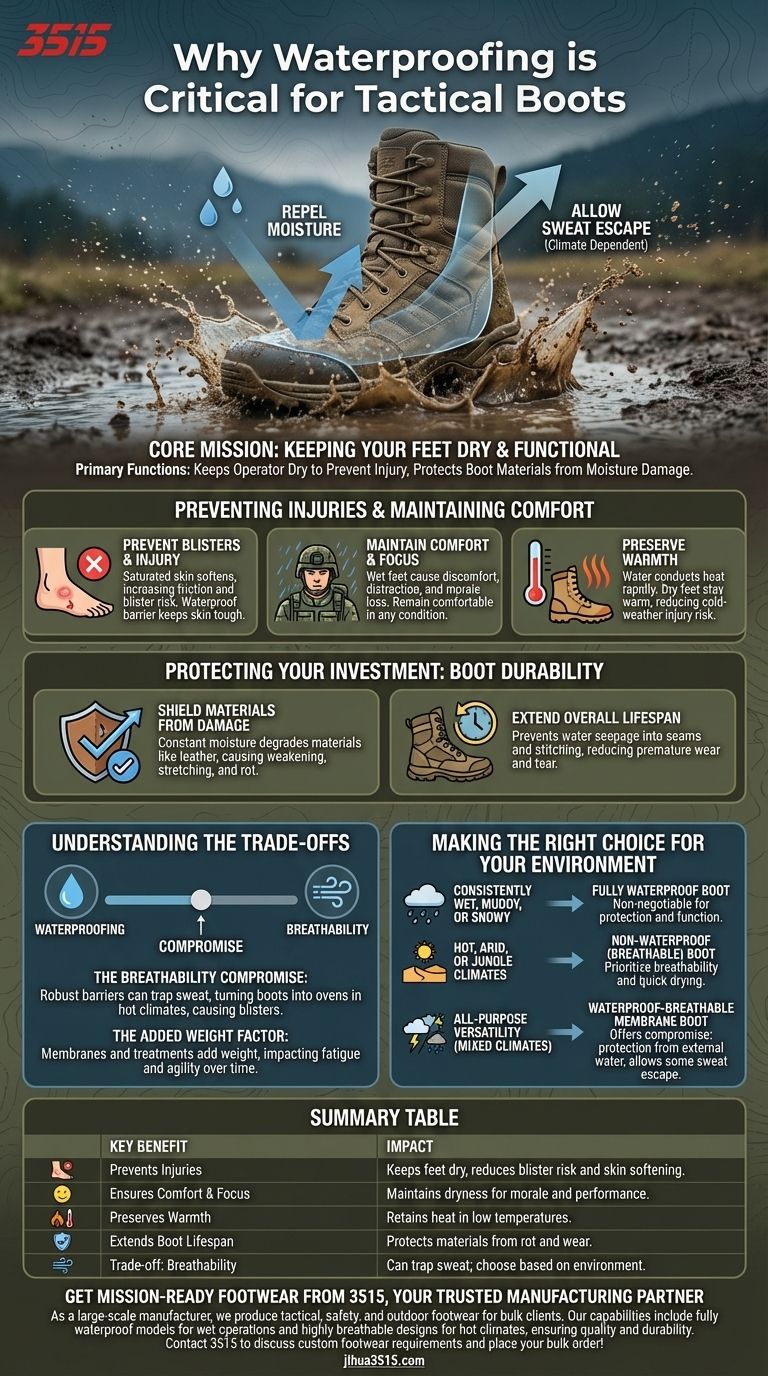 为什么防水对战术靴很重要？在任何任务中保护您的双脚和装备 图解指南