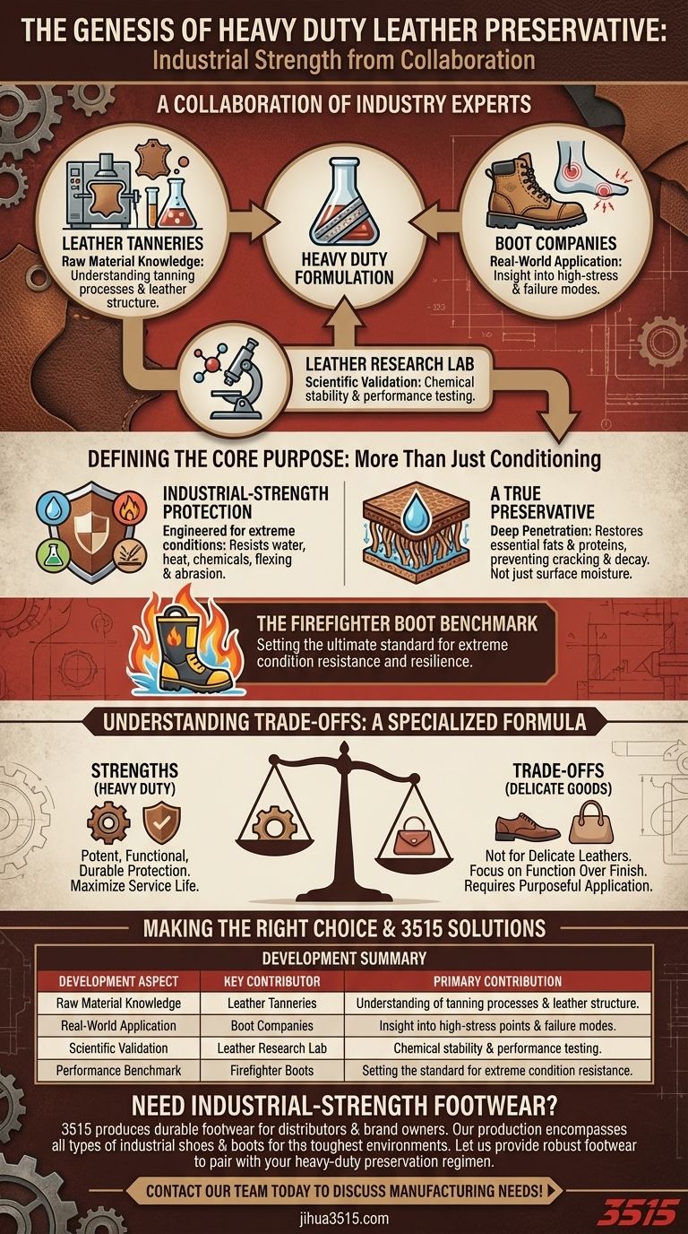 Comment le Conservateur pour Cuir Haute Résistance a-t-il été développé ? Une collaboration pour une protection extrême Guide Visuel