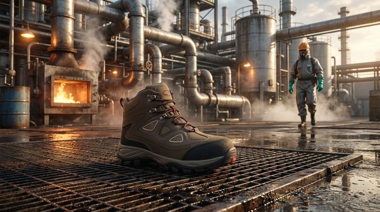 이 부츠는 어떤 산업 분야를 위해 설계되었나요? 석유 및 가스, 화학 제조에 이상적입니다.