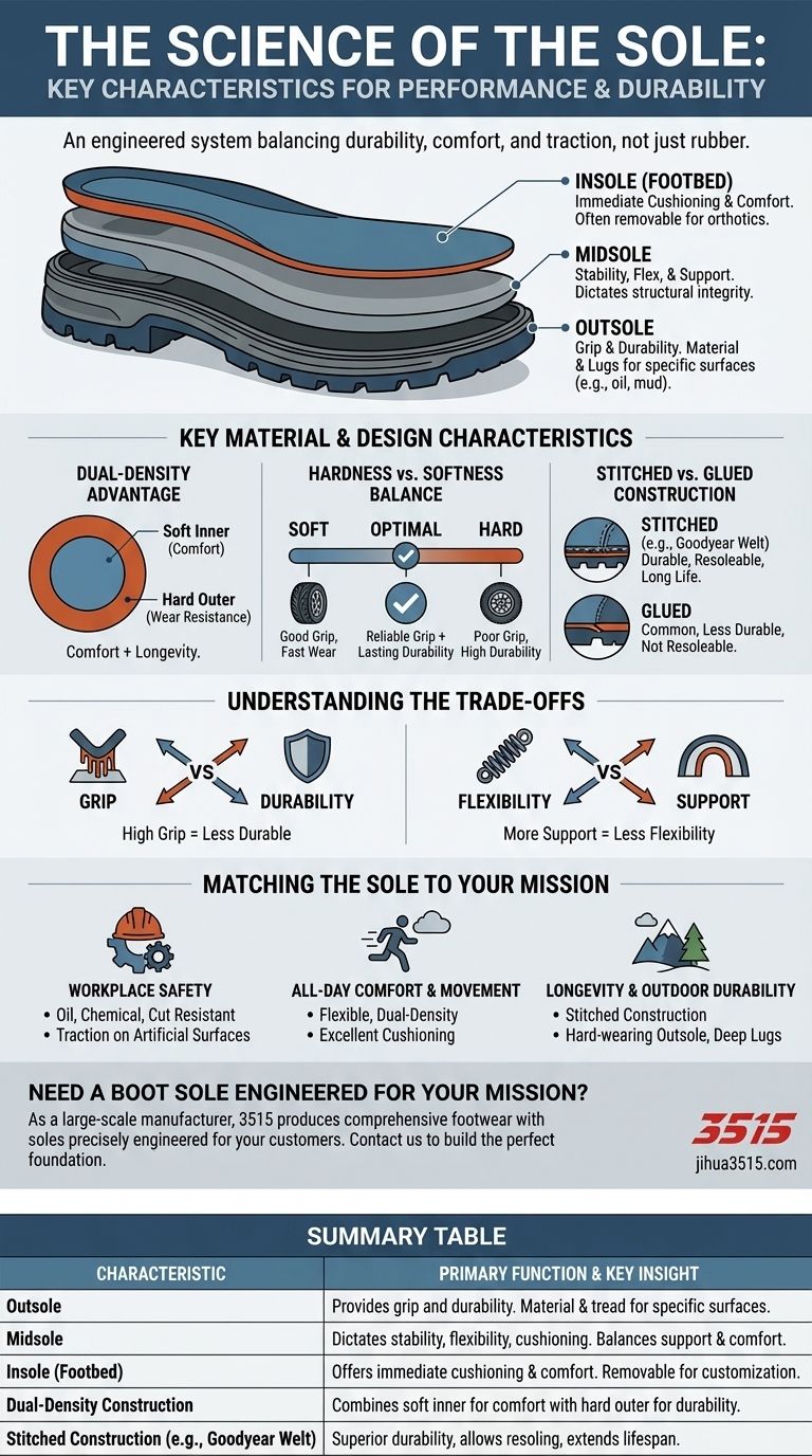 ما هي خصائص نعل الحذاء؟ المفتاح للمتانة، والثبات، والراحة دليل مرئي