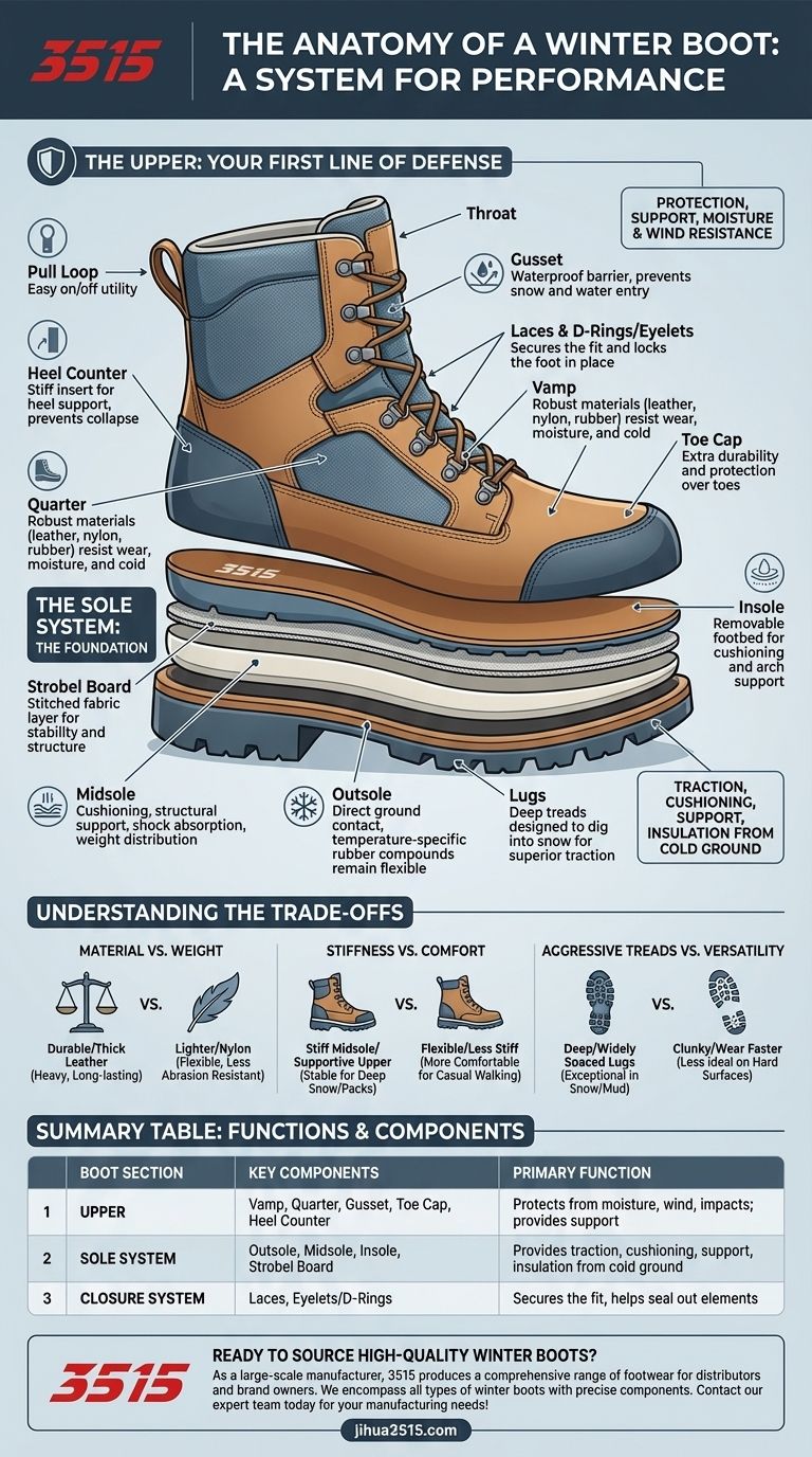 Quali informazioni vengono fornite sulle parti di uno scarpone invernale? Una guida all'anatomia dello scarpone per le prestazioni Guida Visiva
