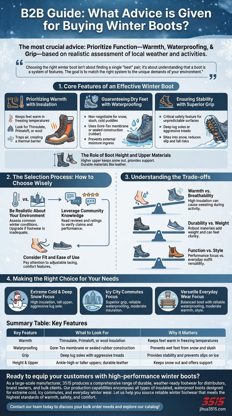 购买冬季靴子有什么建议？优先考虑保暖性、防水性和抓地力 图解指南