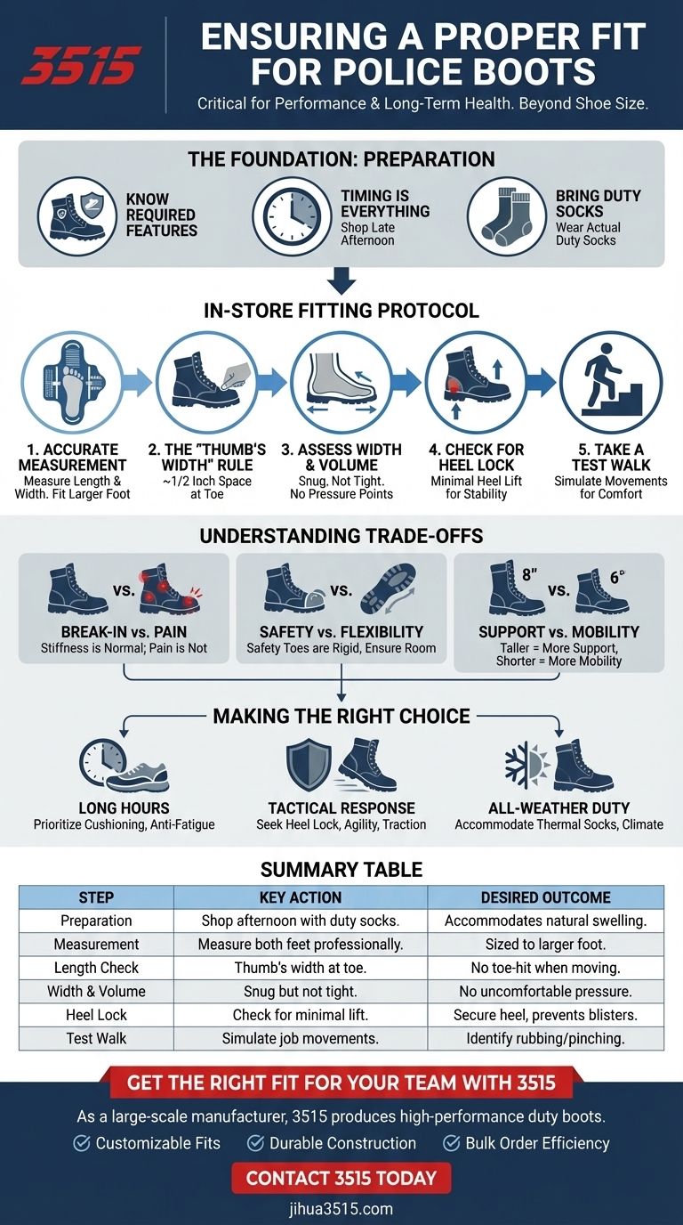 警察官はどのようにして警察ブーツの適切なフィット感を確保できますか？最適なパフォーマンスのためのステップバイステップガイド ビジュアルガイド