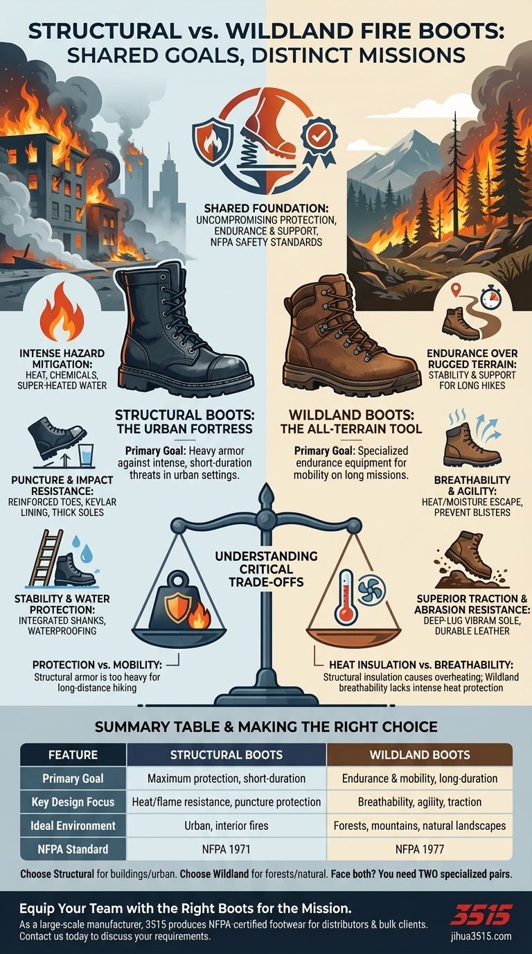 结构消防靴和野外火灾靴的主要目标是什么？确保消防员的安全和性能 图解指南