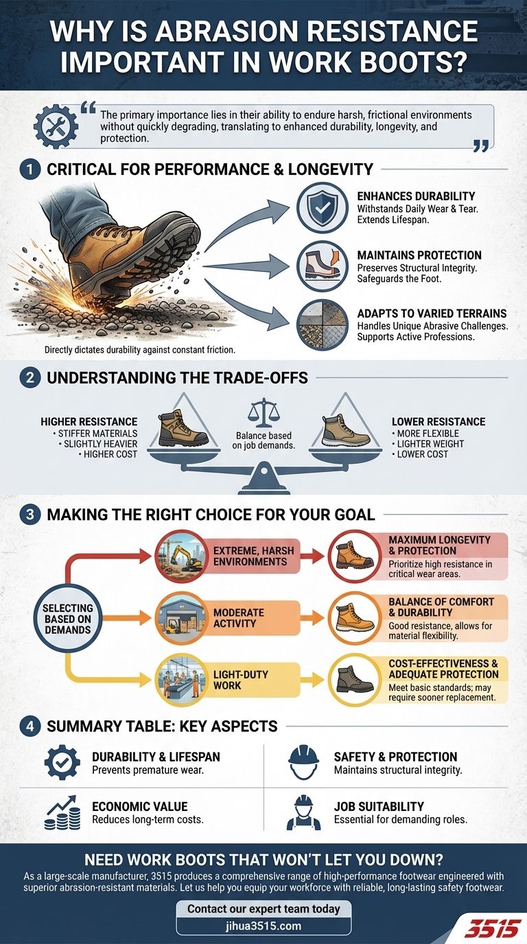 Pourquoi la résistance à l'abrasion est-elle importante pour les bottes de travail ? Améliorez la durabilité et la sécurité pour les travaux exigeants Guide Visuel