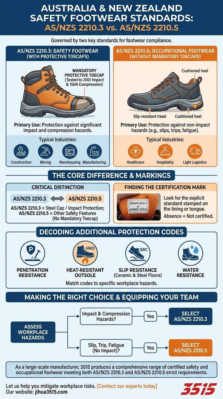 ما هما معاييران السلامة لأحذية مقدمة الصلب في أستراليا ونيوزيلندا؟ اختر الحماية الصحيحة دليل مرئي