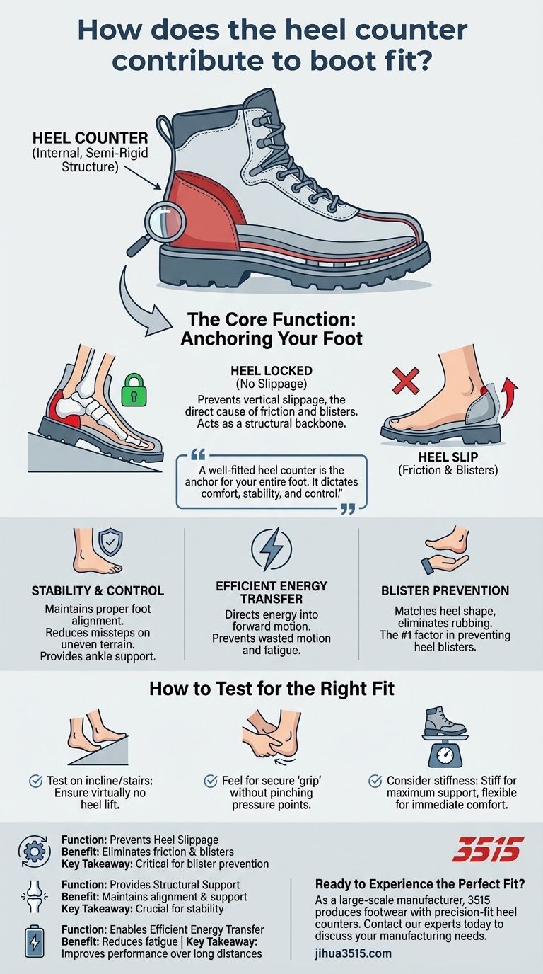 힐 카운터는 부츠 착용감에 어떻게 기여하나요? 물집 없는 편안함과 안정성의 열쇠 시각적 가이드