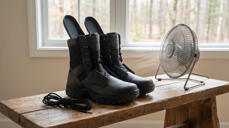 What precautions should be taken when drying military boots? Avoid High Heat to Preserve Your Gear